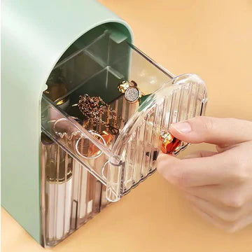 Stackable Makeup & Lipstick Organizer with Dustproof Cover