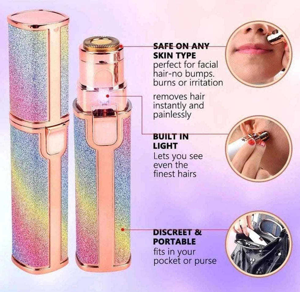 Glitter Eyebrow Trimmer 2 in 1 Rechargeable - Precision Hair Removal Tool