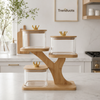 Imported 3-Piece Square Jar Set with Tree Stand