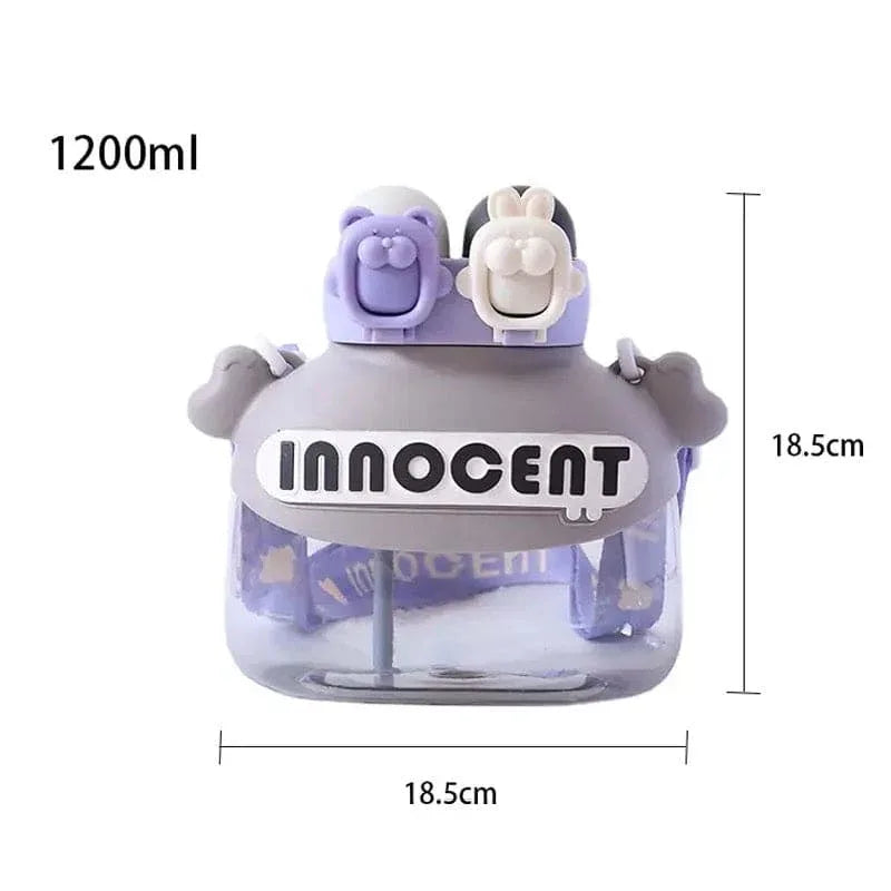 Fun Student Drink Tumbler 1200ml with Straw - Clarify.pk