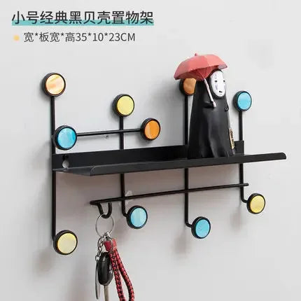 Iron Art Key Holder for Home with Shelf