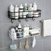 Japanese Style Bathroom Rack with Hooks - Wall Mounted - Clarify.pk