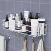 Japanese Style Bathroom Rack with Hooks - Wall Mounted - Clarify.pk