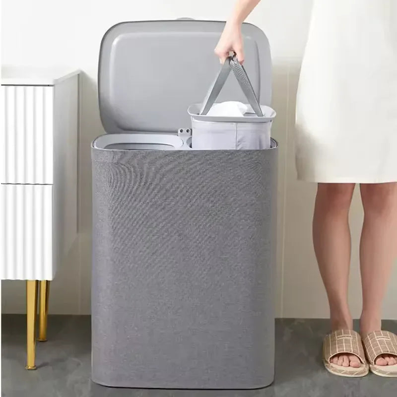 Japanese Style Clothes Hamper with Removable Bag - Clarify.pk