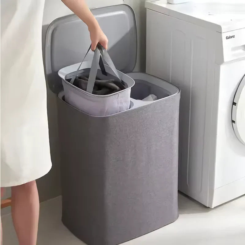 Japanese Style Clothes Hamper with Removable Bag - Clarify.pk
