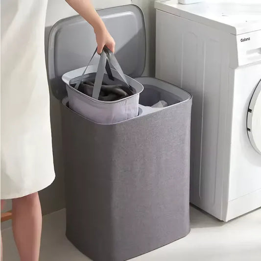 Japanese Style Clothes Hamper with Removable Bag - Clarify.pk