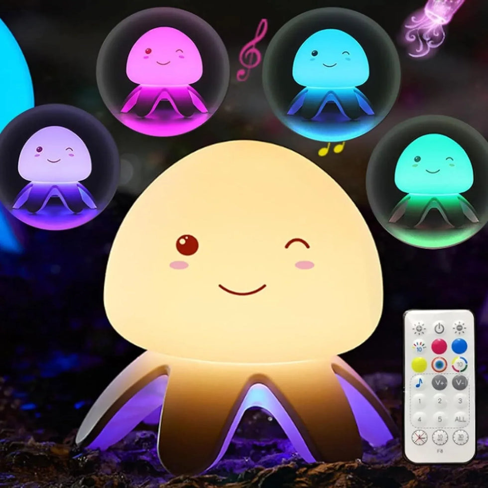 Jellyfish Night Light with Remote & Music - Clarify.pk