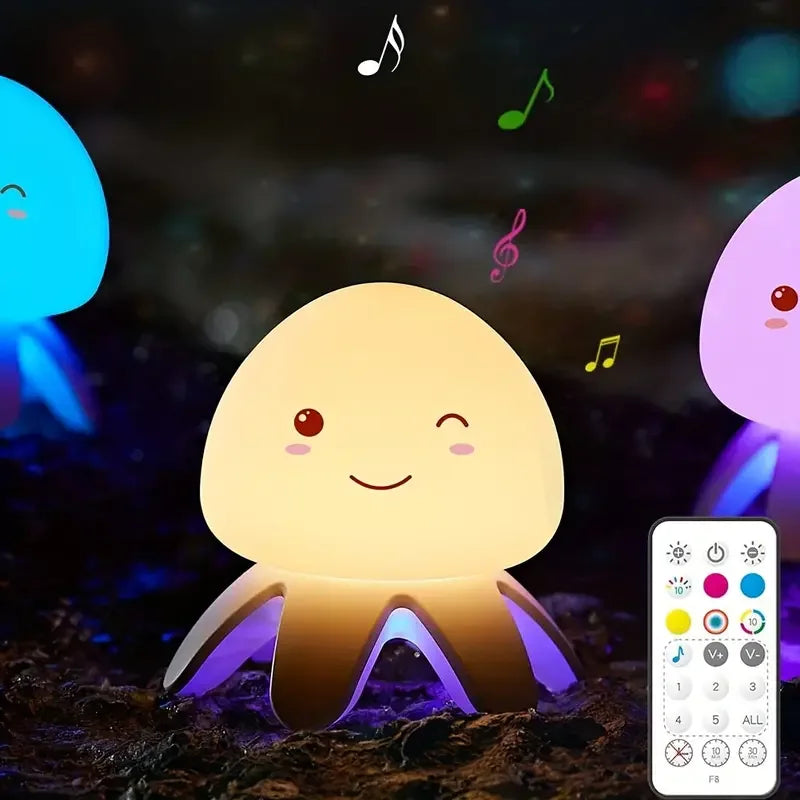 Jellyfish Night Light with Remote & Music - Clarify.pk