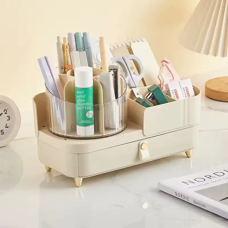 Jewelry and Makeup Organizer Box with Drawer