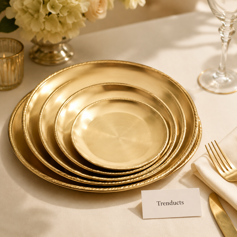 Golden Juliana Style Dinner Plate Collection