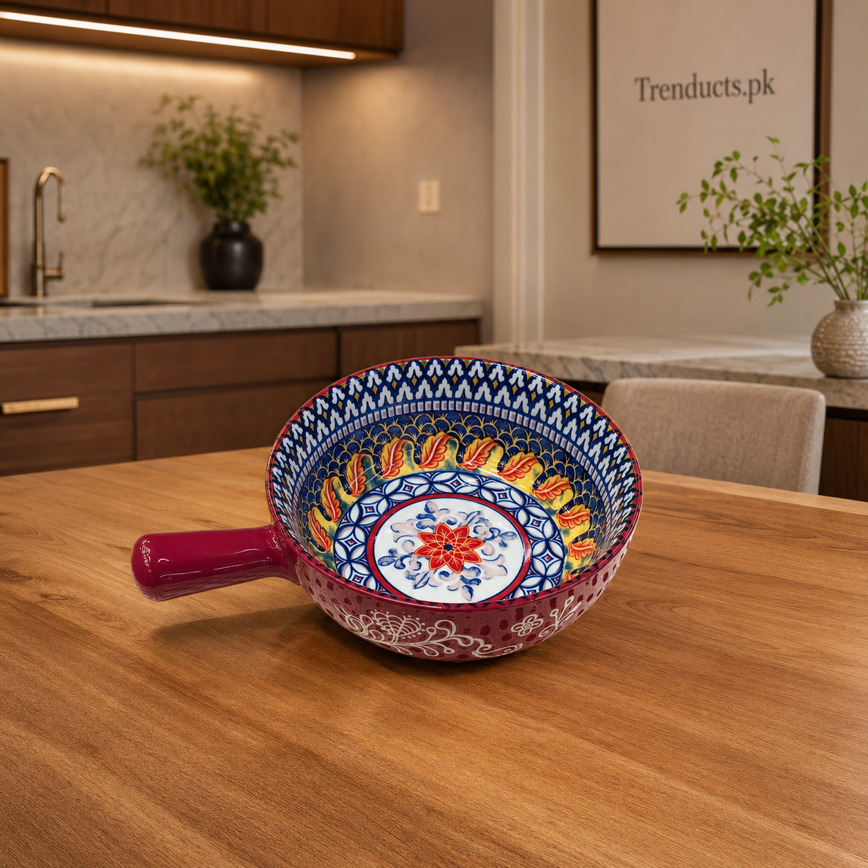 Kashgar Traditional Handled Ramen Bowl