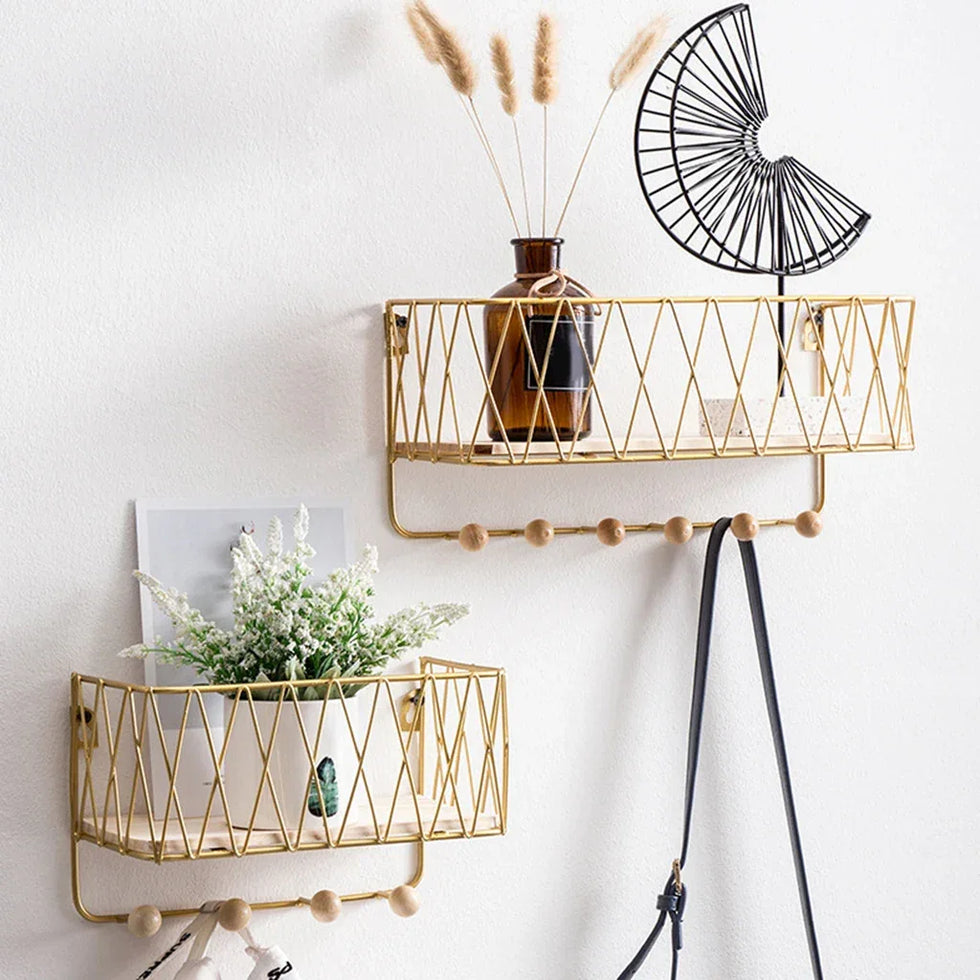 Key Holder Wall Rack with Hooks - Stylish & Durable
