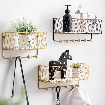 Key Holder Wall Rack with Hooks - Stylish & Durable - Clarify.pk