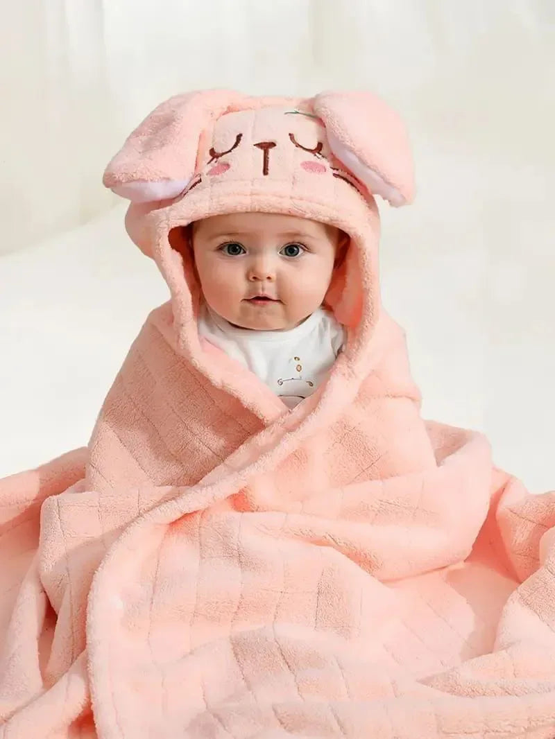 بچوں کے ہڈڈ باتھروب اینیمل ڈیزائن آرام دہ اور خوبصورت