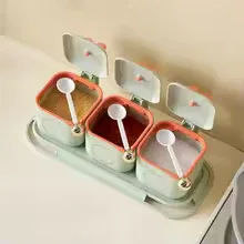 3 Piece Spice Container Set for Kitchen
