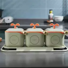 3 Piece Spice Container Set for Kitchen