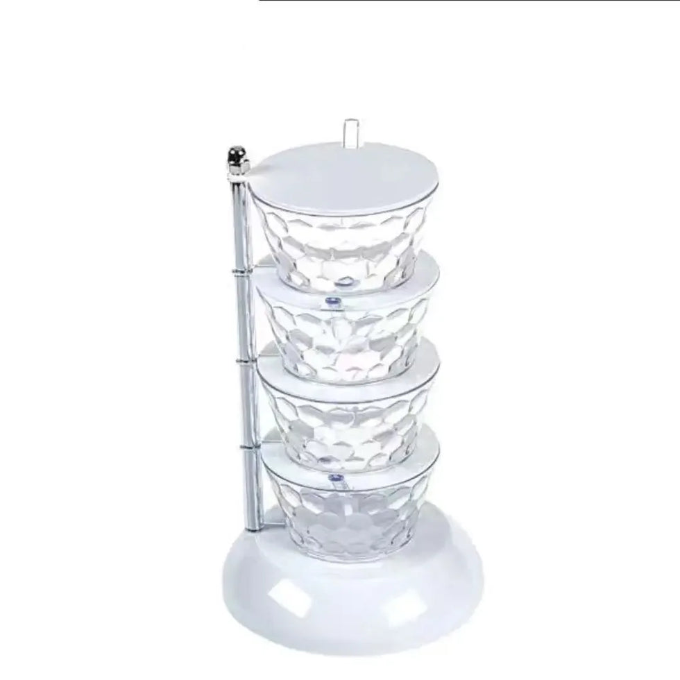 5 Layer Spice Organizer with Glass Containers