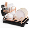 Dish Drying Rack with Cutlery Holder – Rose Gold - Clarify.pk