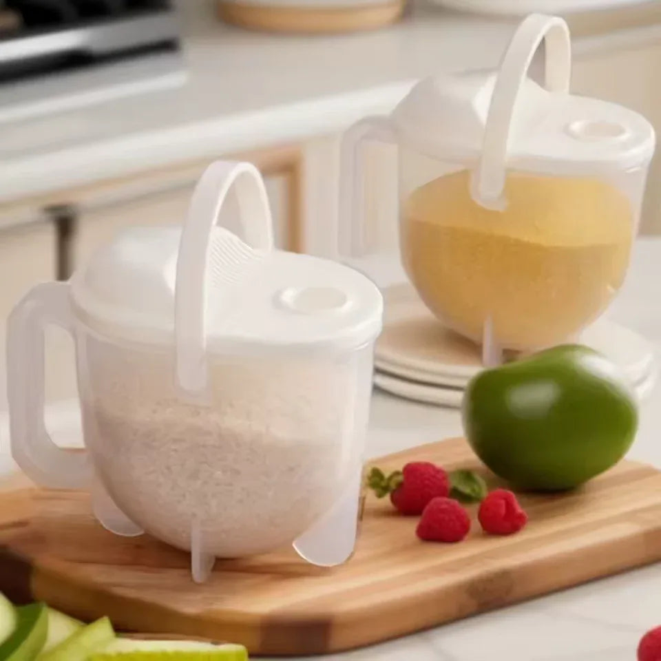Rice Strainer with Handle for Easy Washing