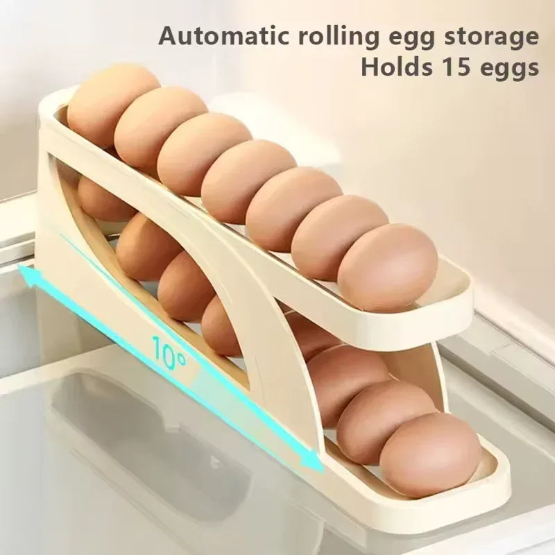 Scrolling Egg Holder Storage box 15-Egg Rack - Clarify.pk