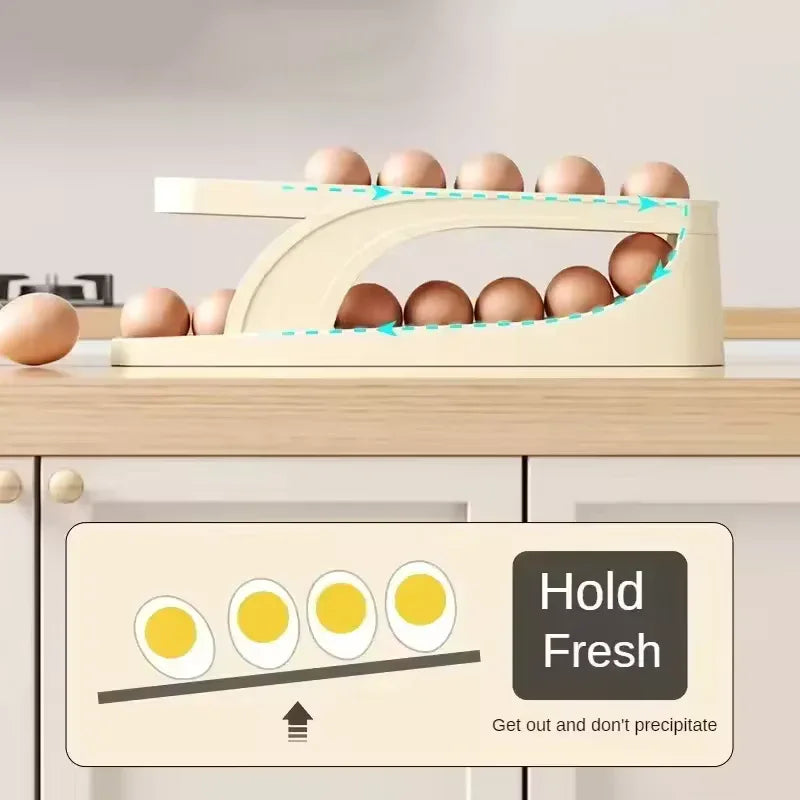 Scrolling Egg Holder Storage box 15-Egg Rack - Clarify.pk