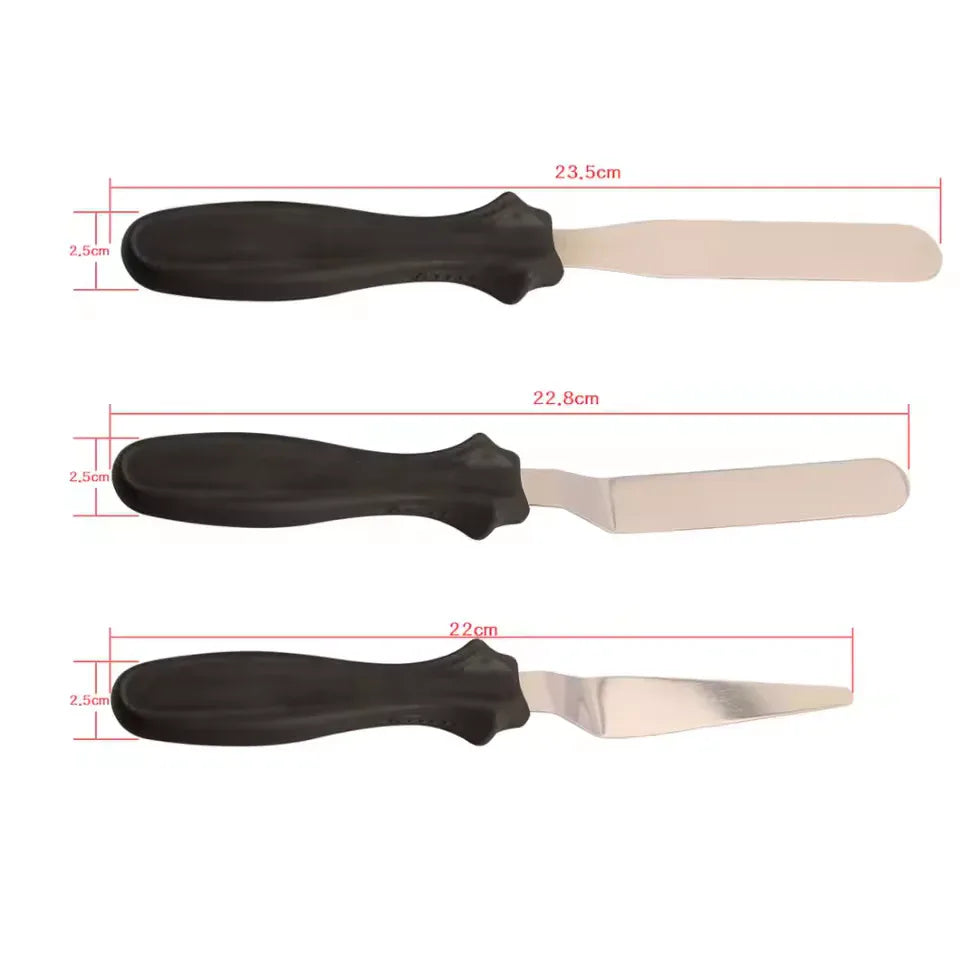 Cake Spatula 3 Piece Set - Durable Kitchen Tool - Clarify.pk