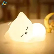 Soft Silicone Cat LED Lamp Night Light - Clarify.pk