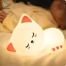 Soft Silicone Cat LED Lamp Night Light - Clarify.pk