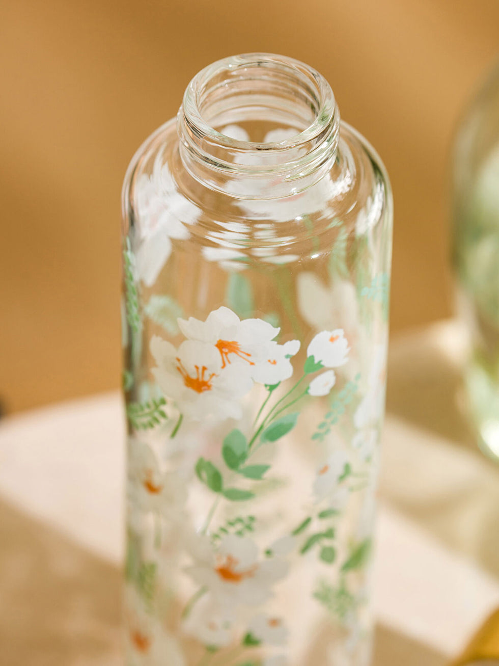 Eco-Friendly Borosilicate Glass Water Bottle with Bamboo Lid – 500 ML