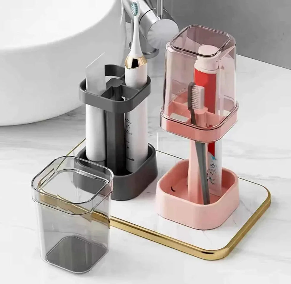 Lamp Shaped Toothbrush Holder Storage Case for Bathroom Organization - Clarify.pk