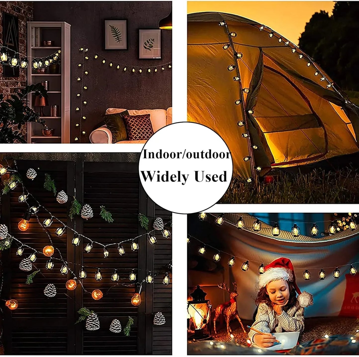 Set Of 10 Lantern String Lights Set with Vintage Charm - Clarify.pk