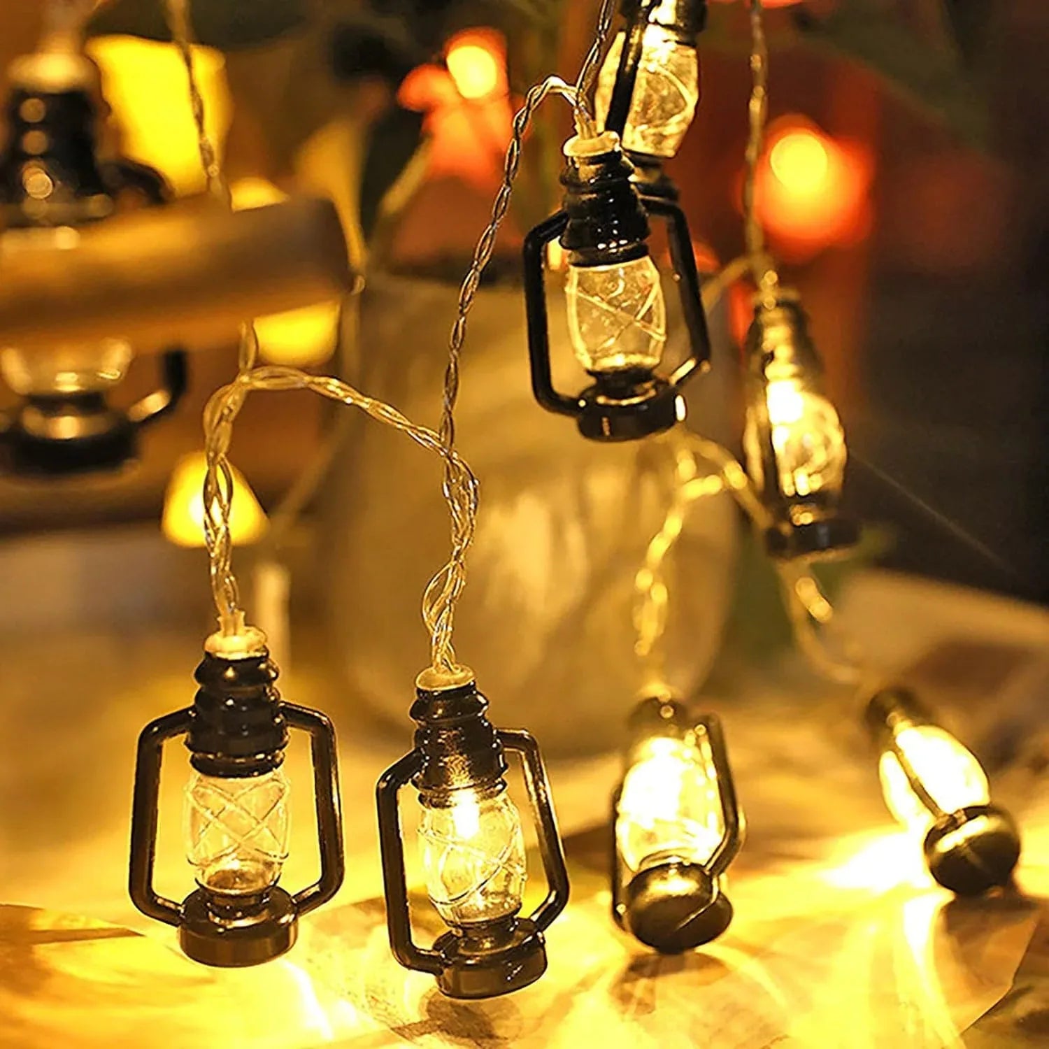 Set Of 10 Lantern String Lights Set with Vintage Charm - Clarify.pk