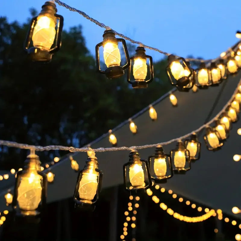Set Of 10 Lantern String Lights Set with Vintage Charm - Clarify.pk