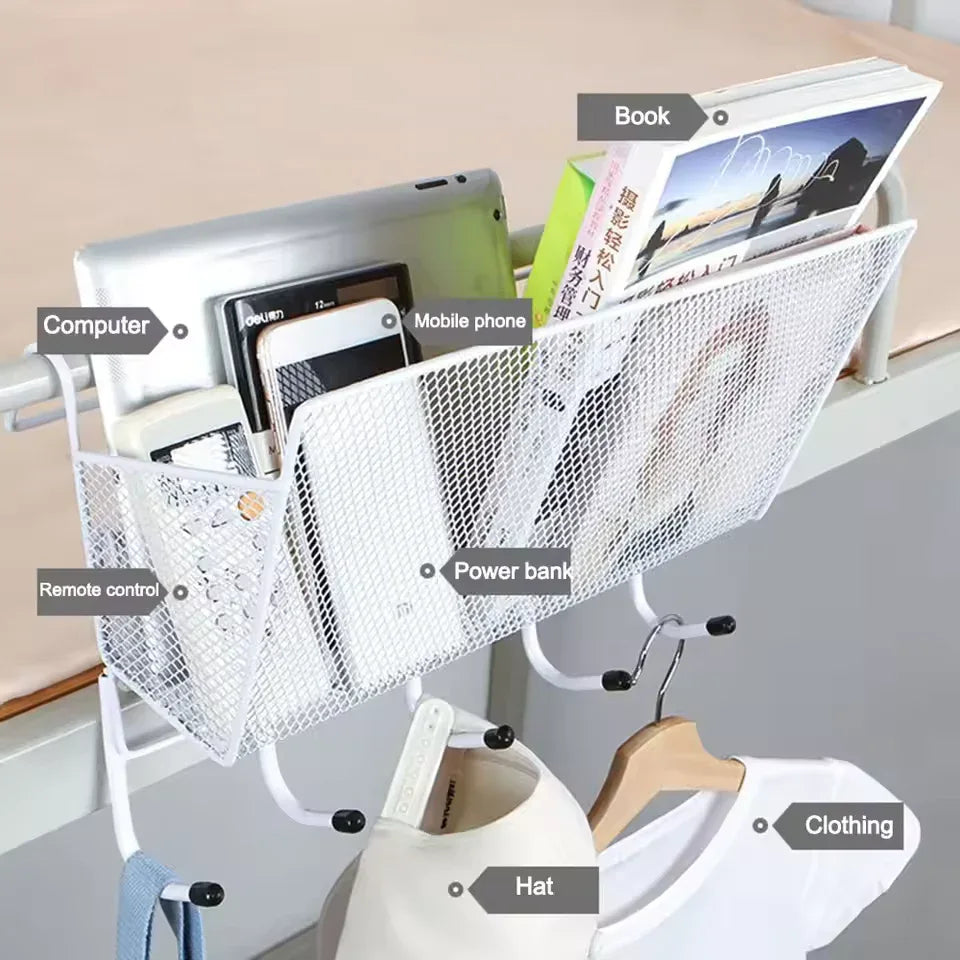 Large Capacity Metal Basket for Bed Storage
