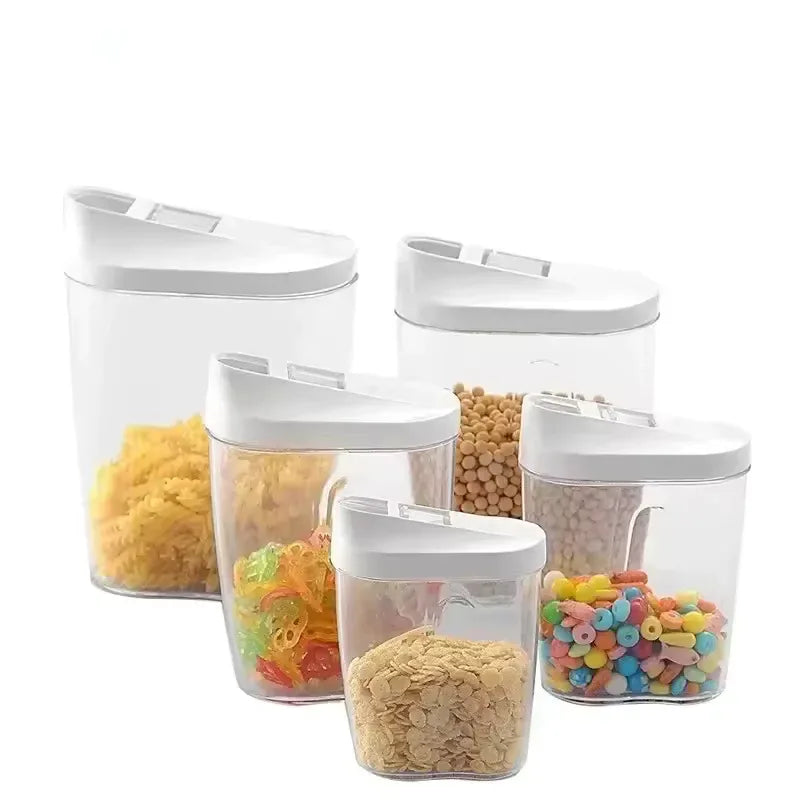 5 Pieces Set Large Capacity Storage Jars for Pantry - Airtight Set