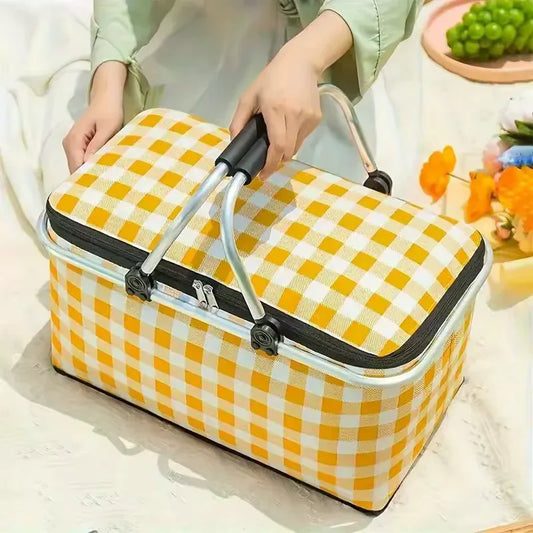 Large Foldable Picnic Basket with Handle - Clarify.pk