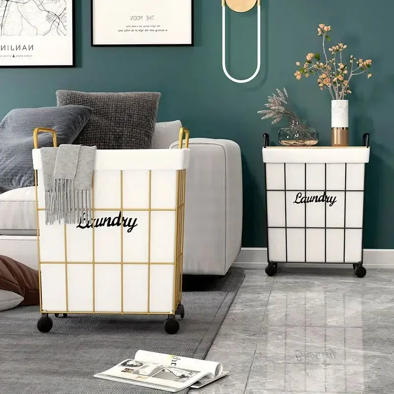 Premium Laundry Basket with Wheels - Stylish & Portable