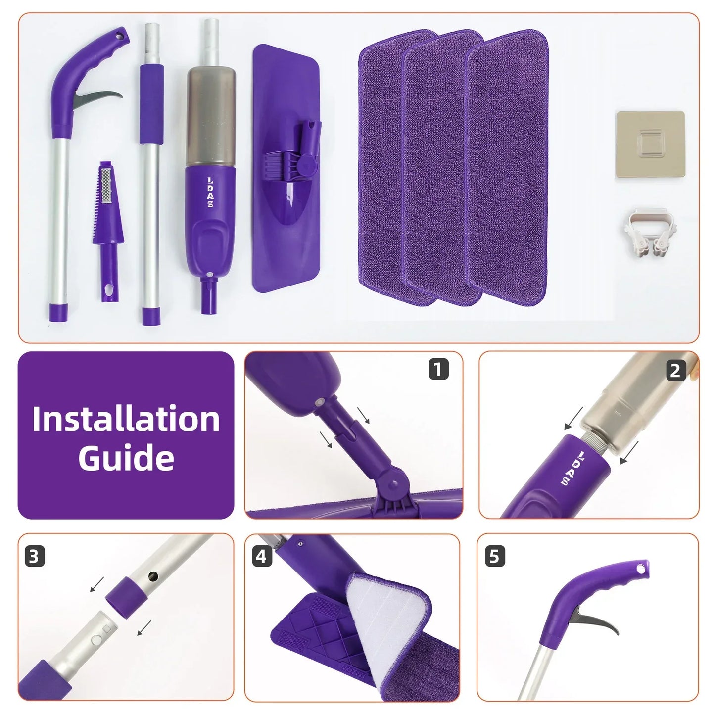 Spray Mop for Tiles and Wood Floors - Dual Use - Clarify.pk