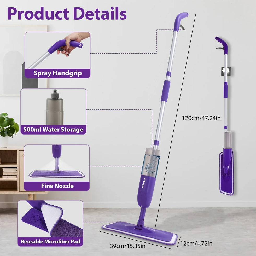 Spray Mop for Tiles and Wood Floors - Dual Use - Clarify.pk