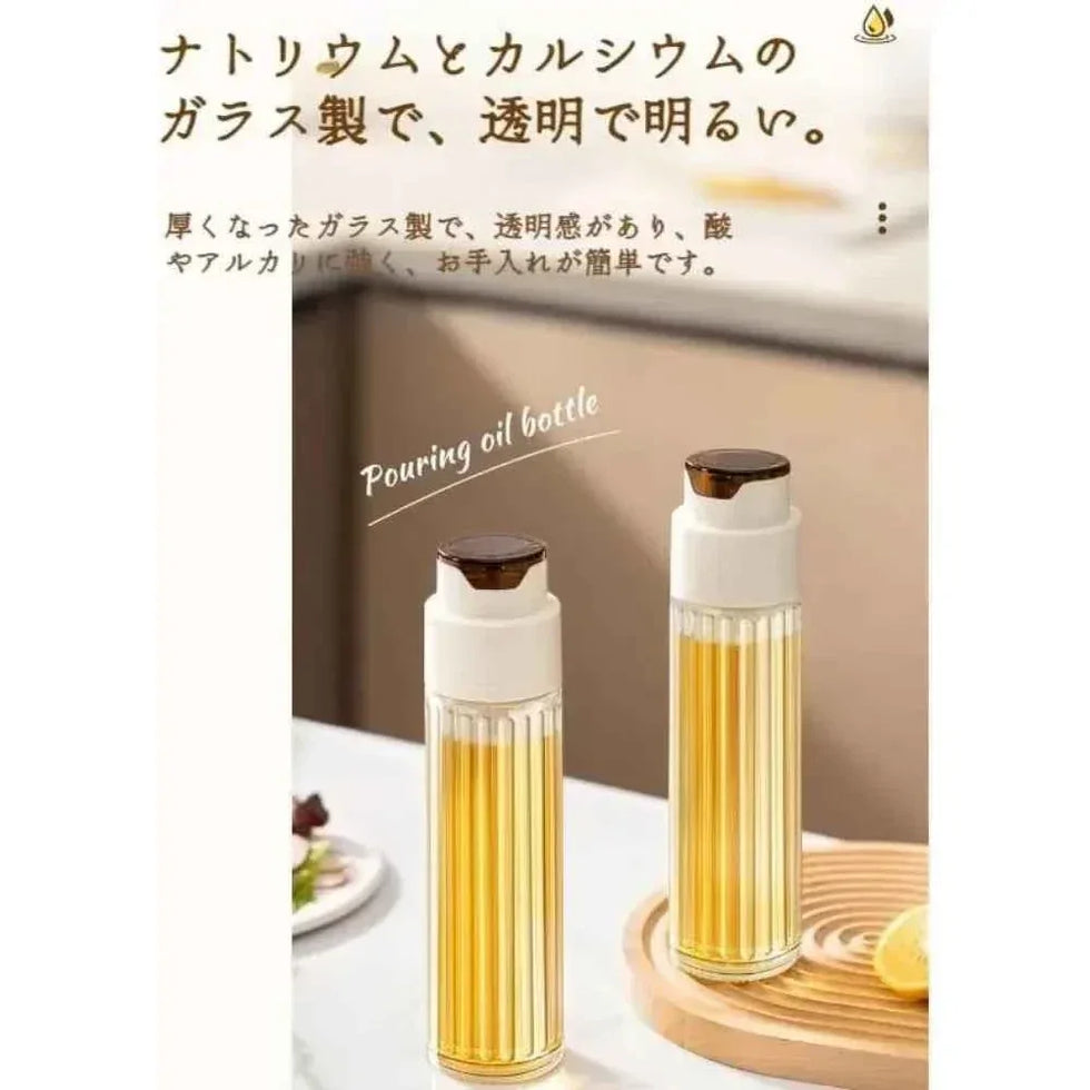 Leak-Proof Glass Oil Jar for Kitchen Use
