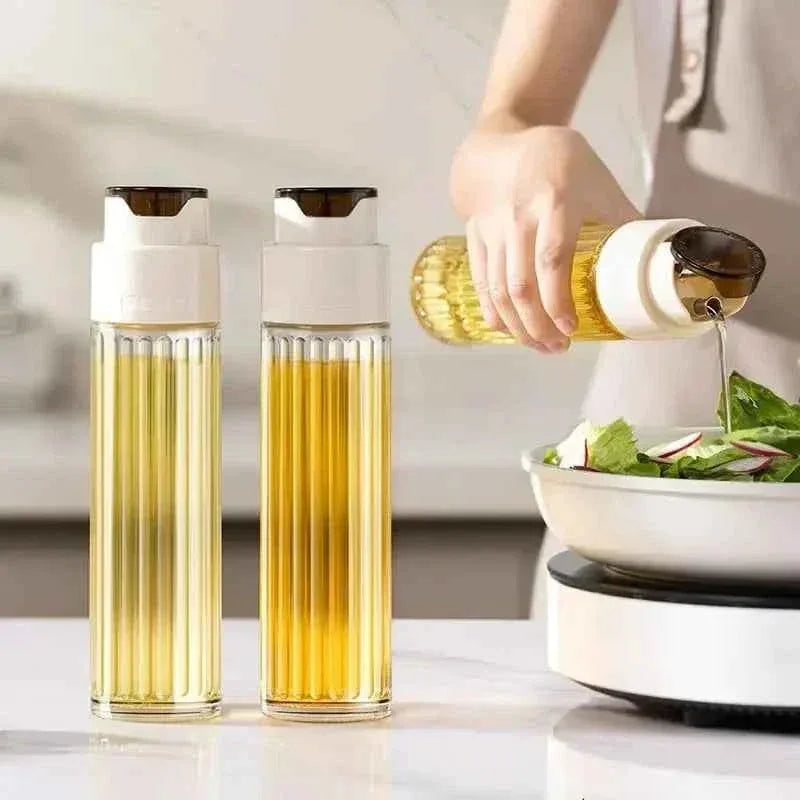 Leak-Proof Glass Oil Jar for Kitchen Use