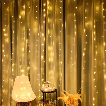 LED Curtain Lights for Home Decor Warm Glow - Clarify.pk
