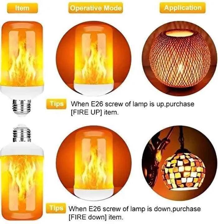 LED Flame Effect Bulb for Cozy Lighting - Clarify.pk