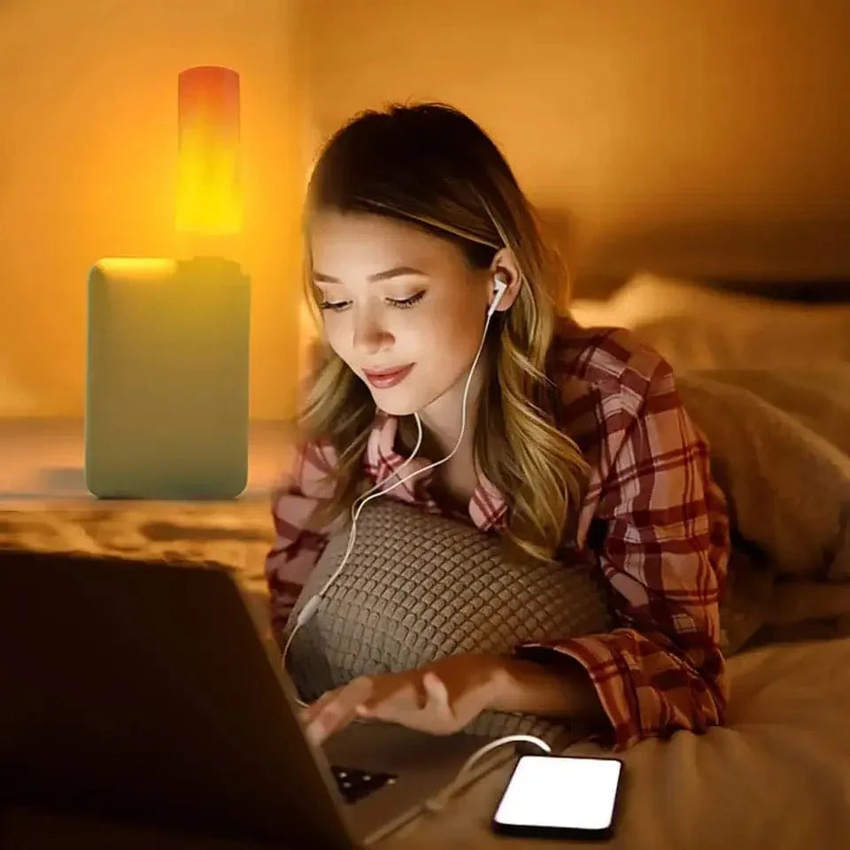 USB ایل ای ڈی شعلہ اثر نائٹ لائٹ