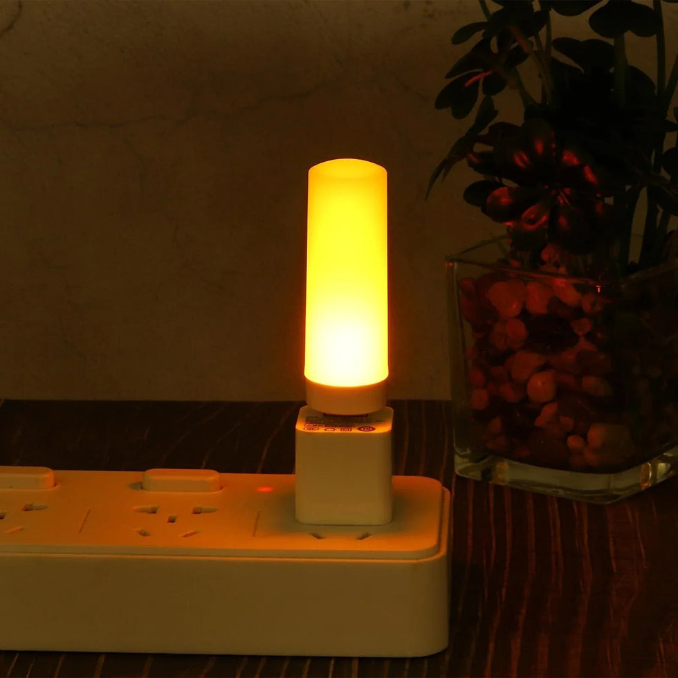 USB ایل ای ڈی شعلہ اثر نائٹ لائٹ
