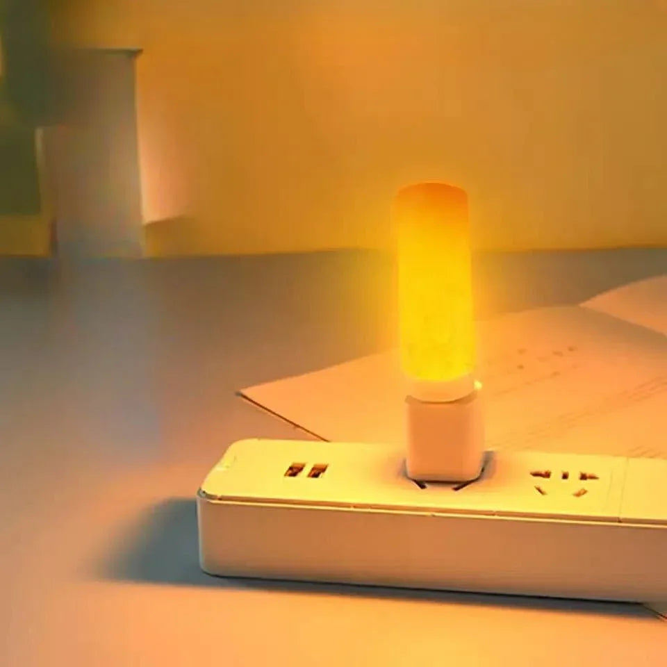 USB ایل ای ڈی شعلہ اثر نائٹ لائٹ