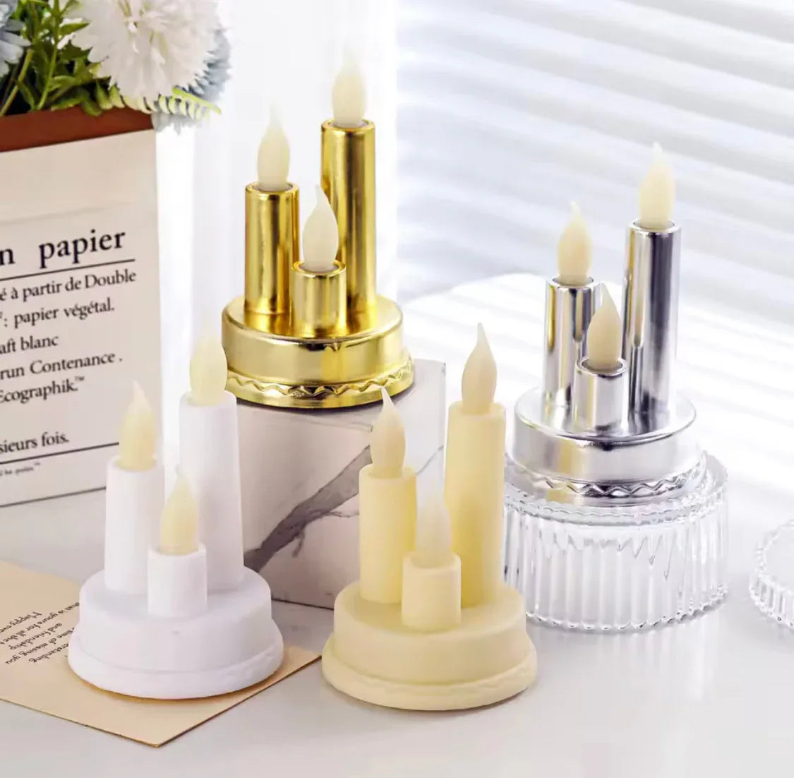 LED Flameless Candle for Home Decor Set - Clarify.pk