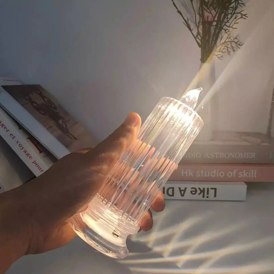 LED Flameless Candle Lamp - Elegant Home Decor - Clarify.pk