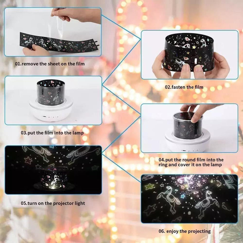 LED Night Light Projector with Unicorn Design - Clarify.pk