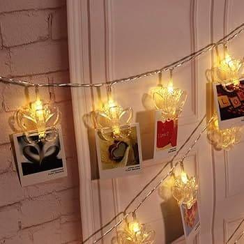 10 Pieces LED Photo Clip String Lights Star Design - Clarify.pk